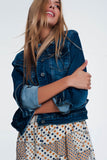 jaqueta demin skinny lavagem medio