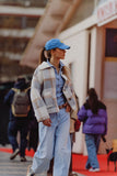 Jeans Boyfriend Stretchy Barrel em lavagem clara