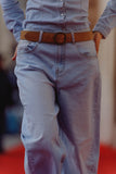 Jeans Boyfriend Stretchy Barrel em lavagem clara