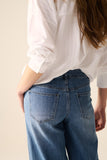 Jeans dritti con tasche posteriori sul davanti