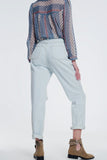 jeans rasgados boyfriend em azul claro