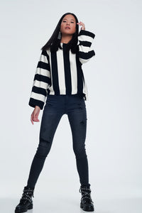 Jeans skinny angustiado em preto