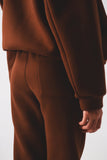 Jogger de algodão em castanho