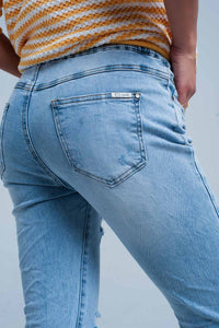 Jogger Lavado Claro com Cintura de Cordão