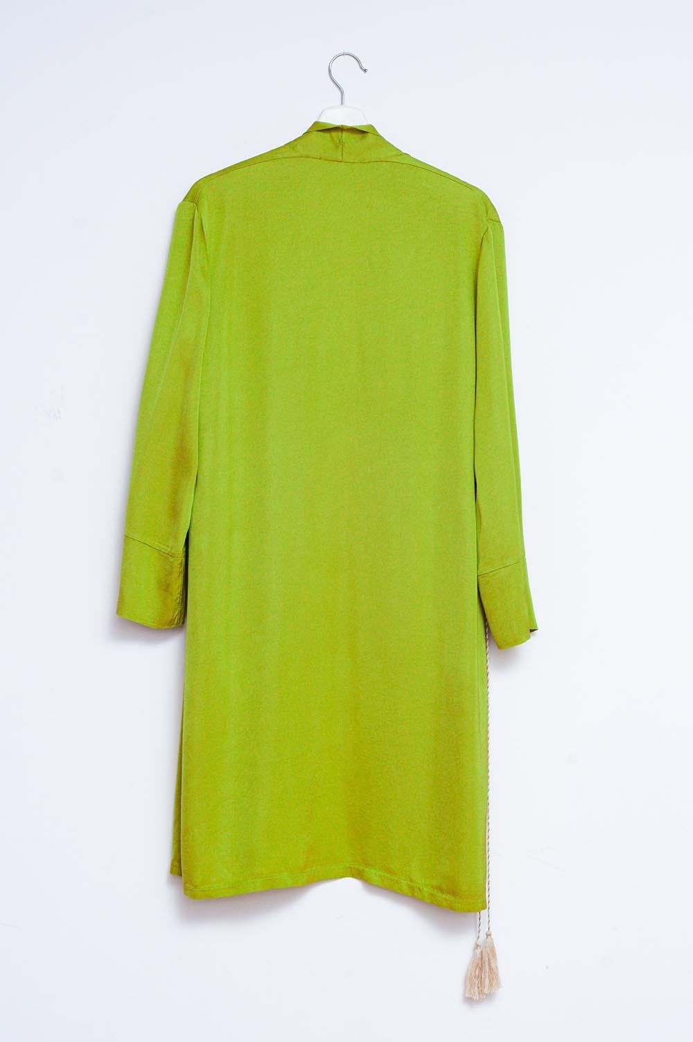 Kimono de cetim verde