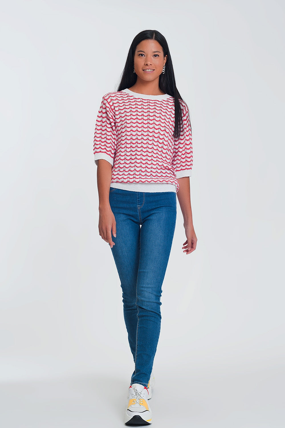 Leggings efeito jeans lavagem escura