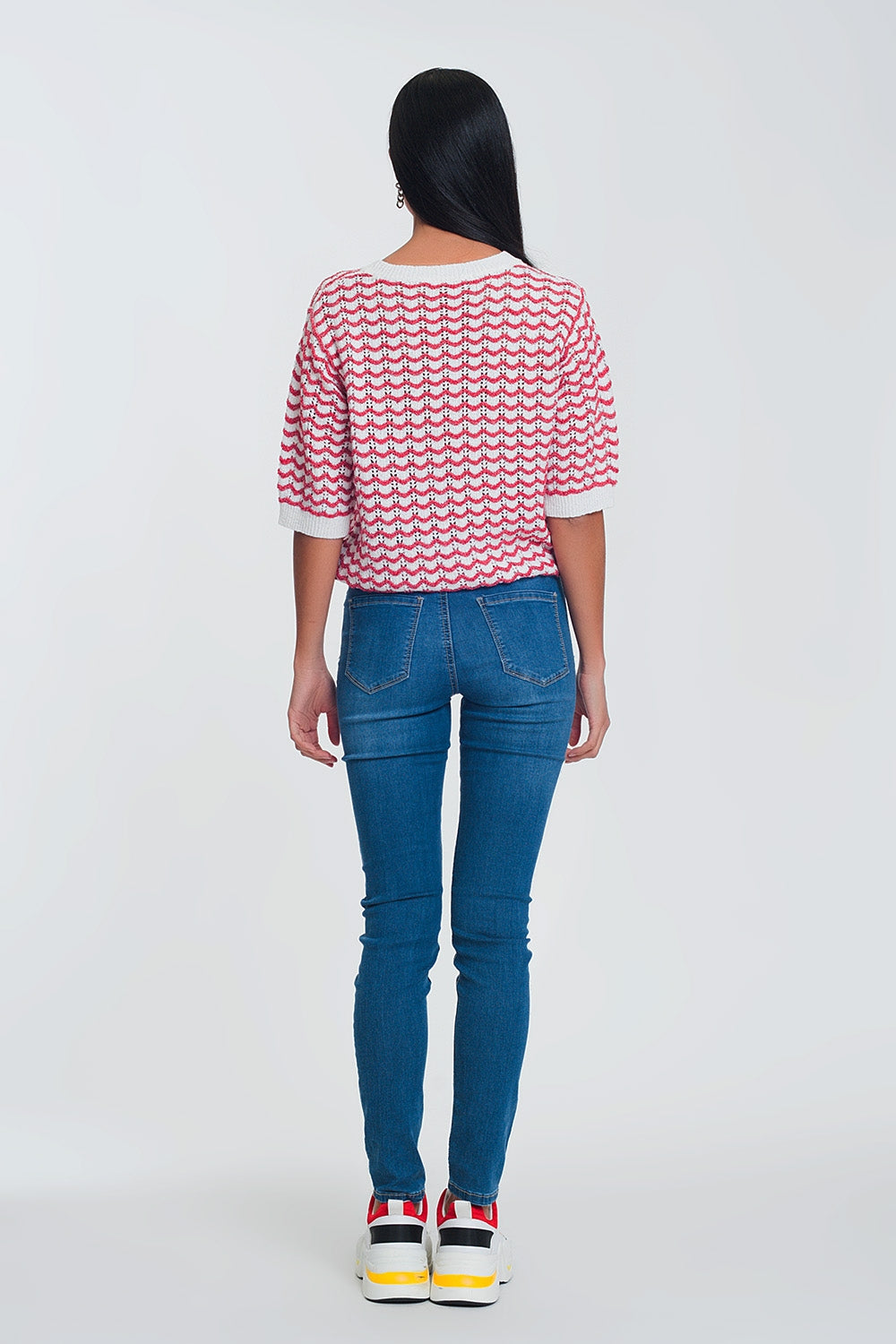 Leggings efeito jeans lavagem escura