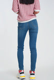 Leggings efeito jeans lavagem escura