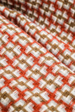 Lenço vermelho super macio com impressão geométrica