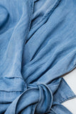 Macacão em Tencel com frente em ganga azul