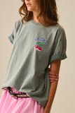made in italy T-shirt cinzenta com gráfico La Cerise Market Saint-Tropez