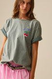 made in italy T-shirt cinzenta com gráfico La Cerise Market Saint-Tropez