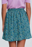 Mini-saia floral verde