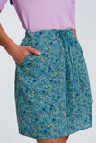 Mini-saia floral verde