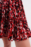 Miniskirt com rufos de impressão animal