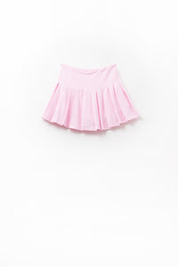 minissaia plissada cor-de-rosa