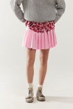 Q2 minissaia plissada cor-de-rosa
