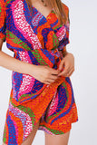 minivestido estampado multicolorido rosa