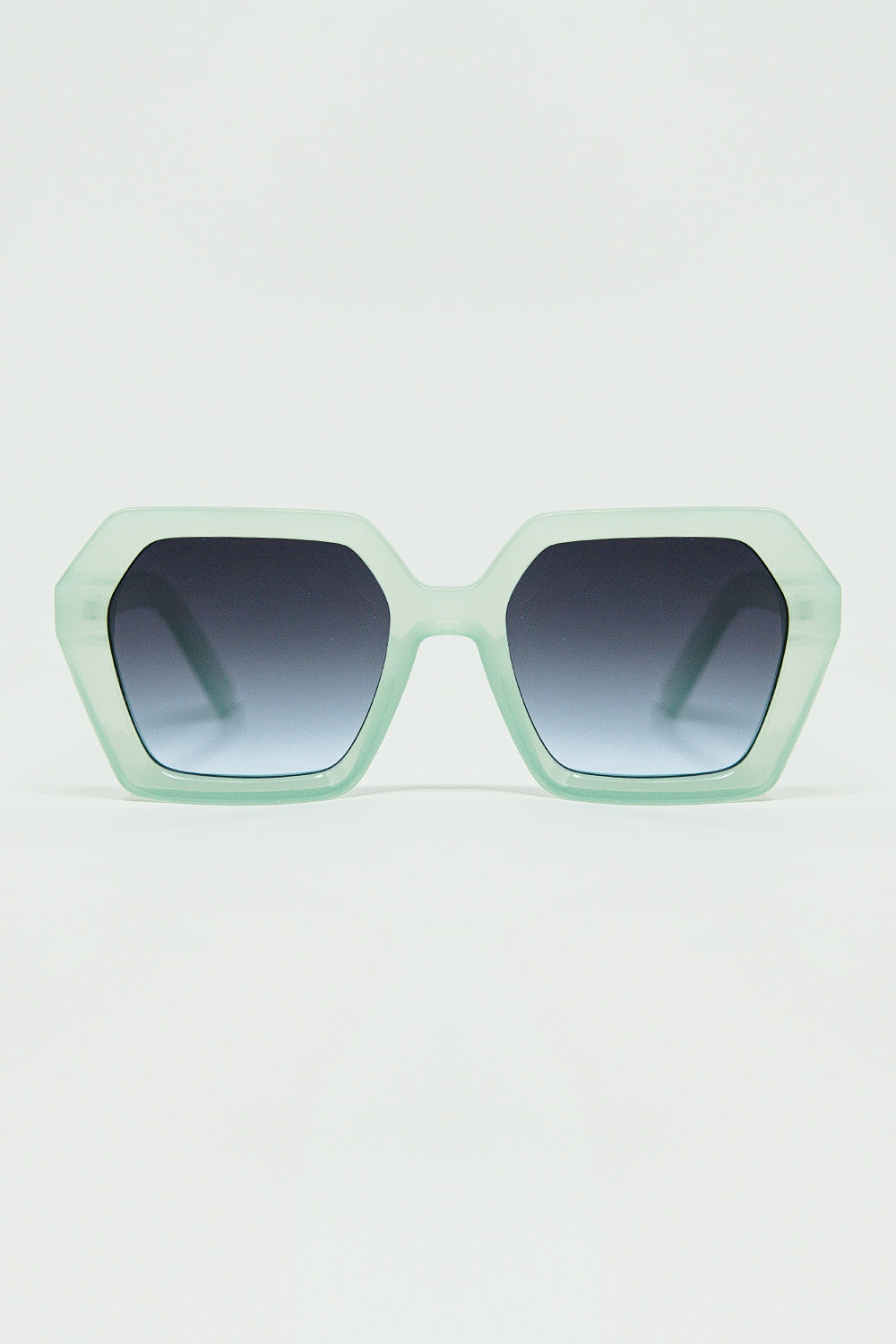 Q2 Óculos de Sol Mirage Quadrado Verde Aqua