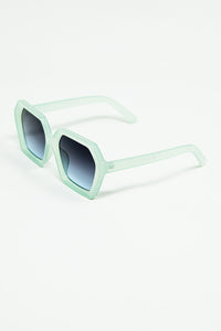 Óculos de Sol Mirage Quadrado Verde Aqua