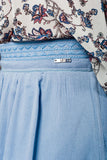 Saia curta azul com Aztec bordado