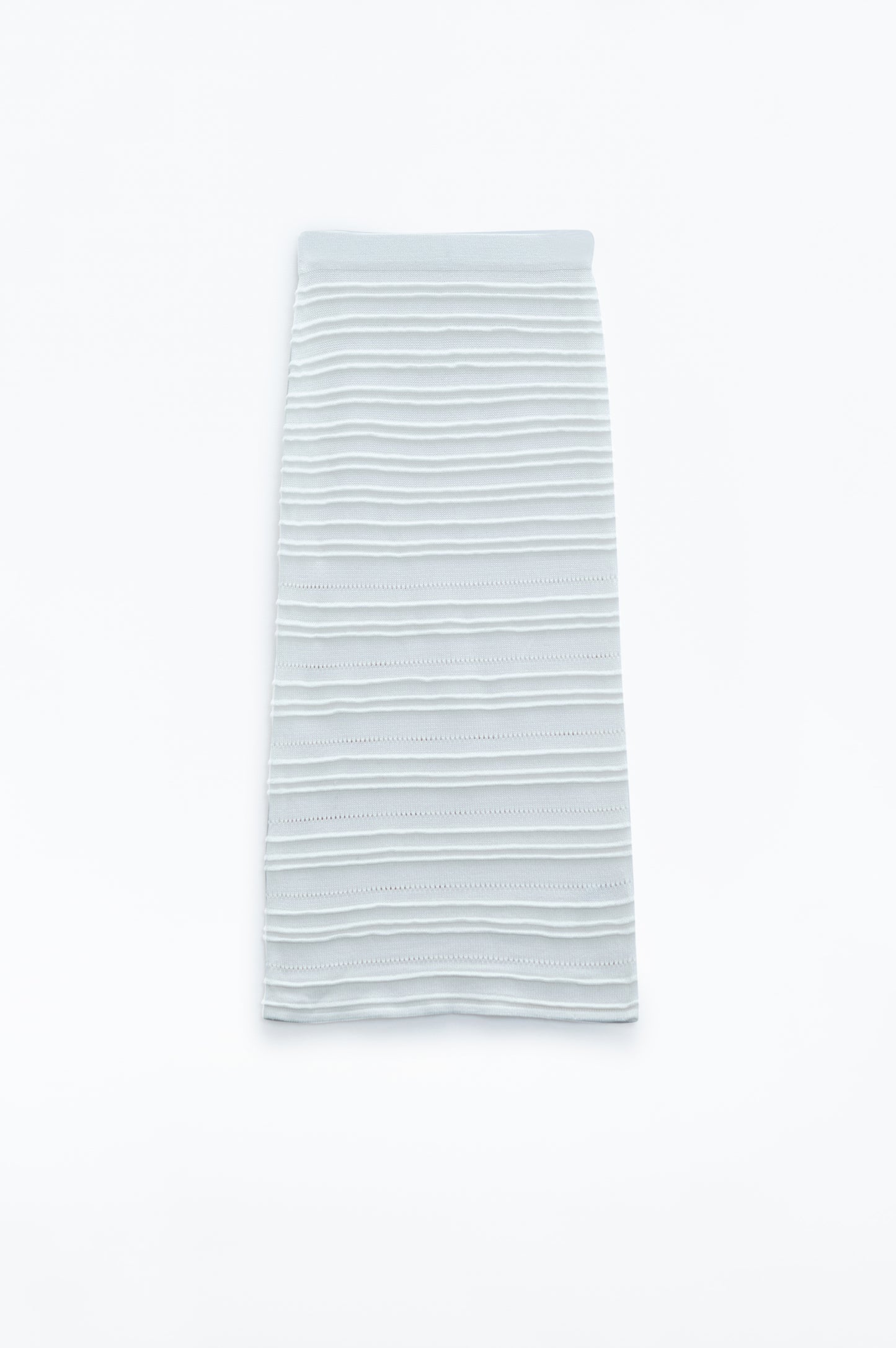 Saia midi de malha em branco
