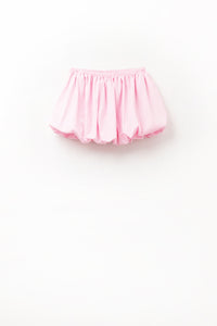 Saia minissaia balão de popeline rosa