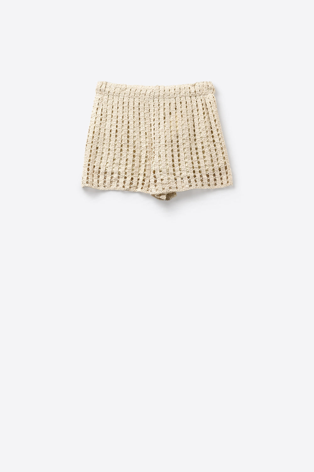 Shorts Bege de Crochê Confortáveis