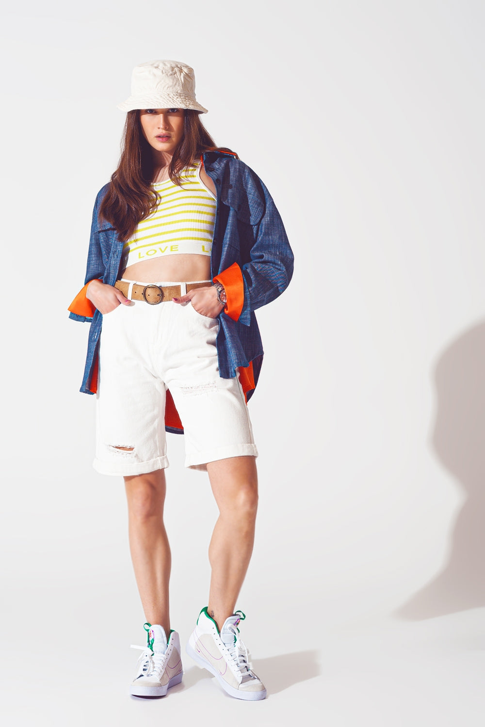 Sobre Camisa de manga comprida em marinha