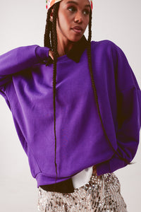 Sudador oversized em púrpura