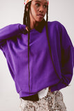 Sudador oversized em púrpura