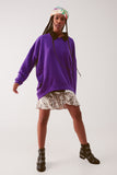 Sudador oversized em púrpura