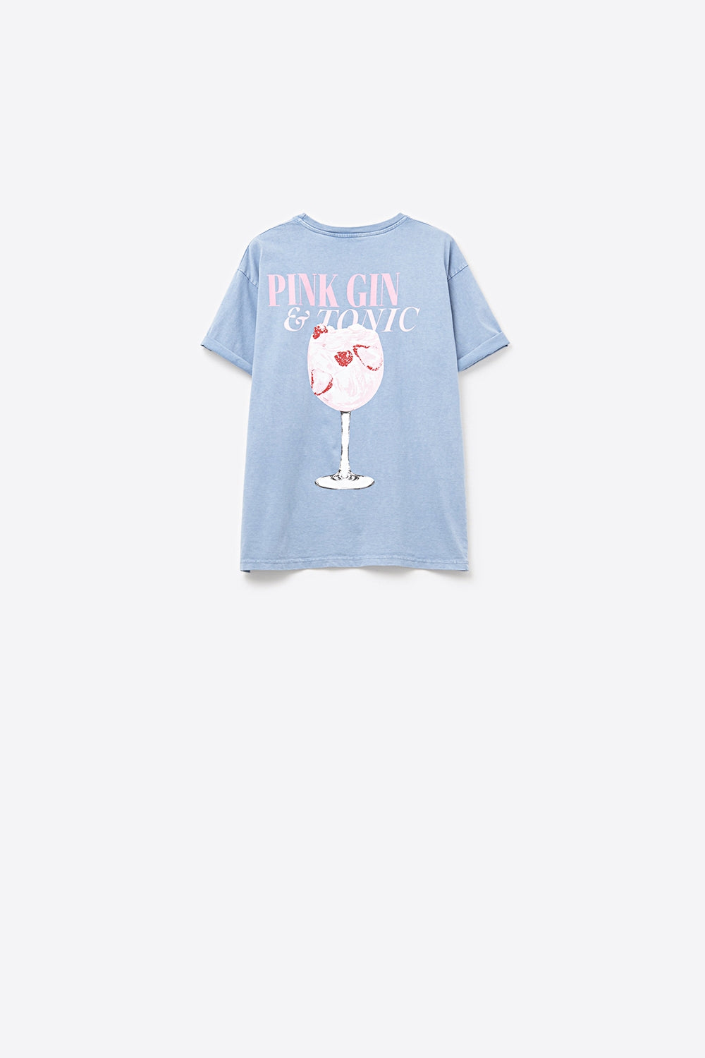 T-Shirt azul de manga curta PINK TONIC