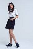 T-shirt branca com strass de cristal