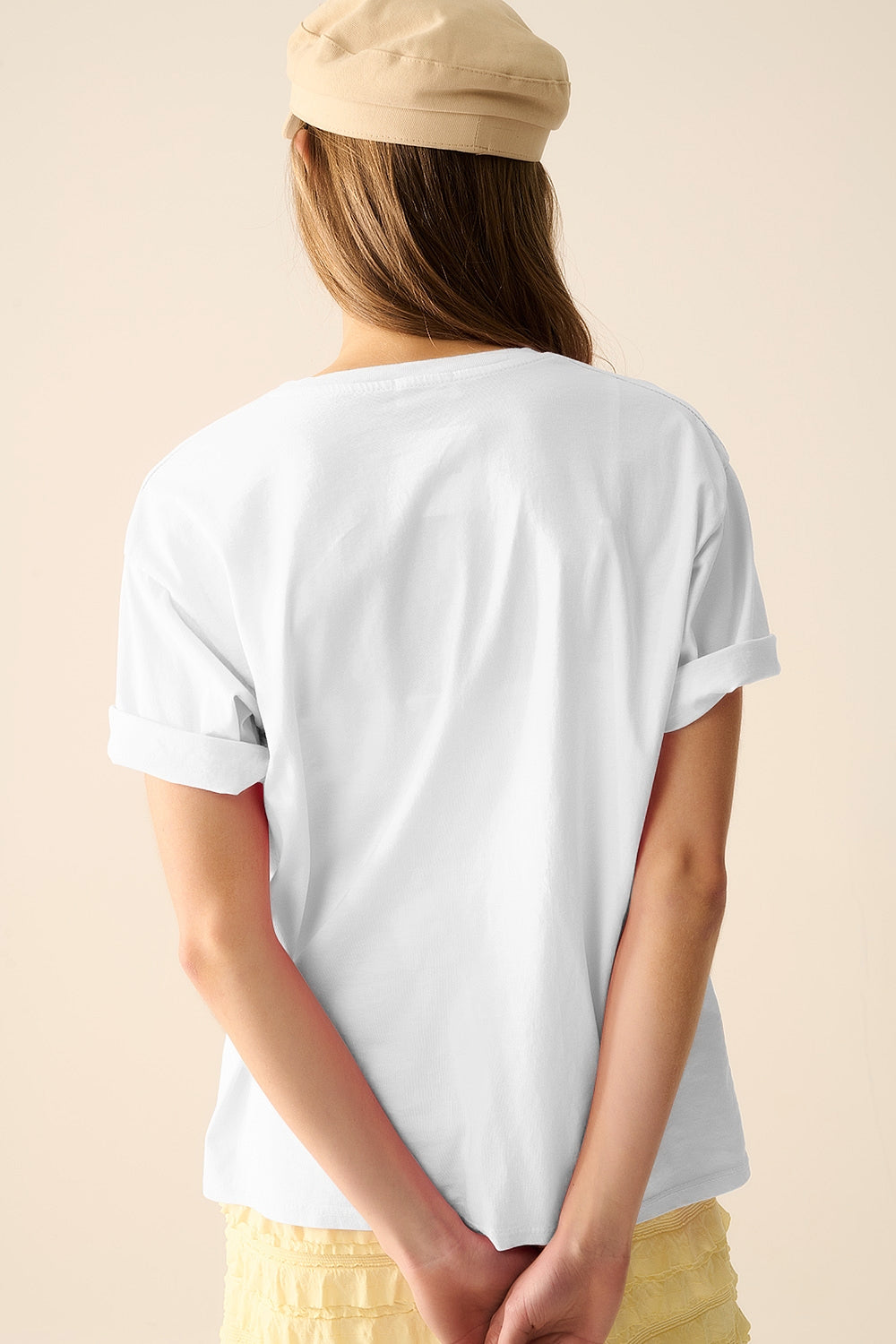 T-shirt branca Itália Dolce Vita com estampado gráfico de limão