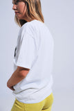 T-shirt com estampa de Brooklyn em branco