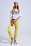 T-shirt com estampa de Brooklyn em branco