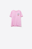 Q2 T-shirt cor-de-rosa com grafismo La Cerise Market Saint-Tropez