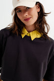 T-shirt curta de cinzento escuro