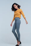T-shirt mustard com mangas 3/4 com detalhe de laço