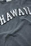 T-shirt Washed Effect Hawaii em cinzento