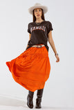T-shirt Washed Effect Hawaii em preto