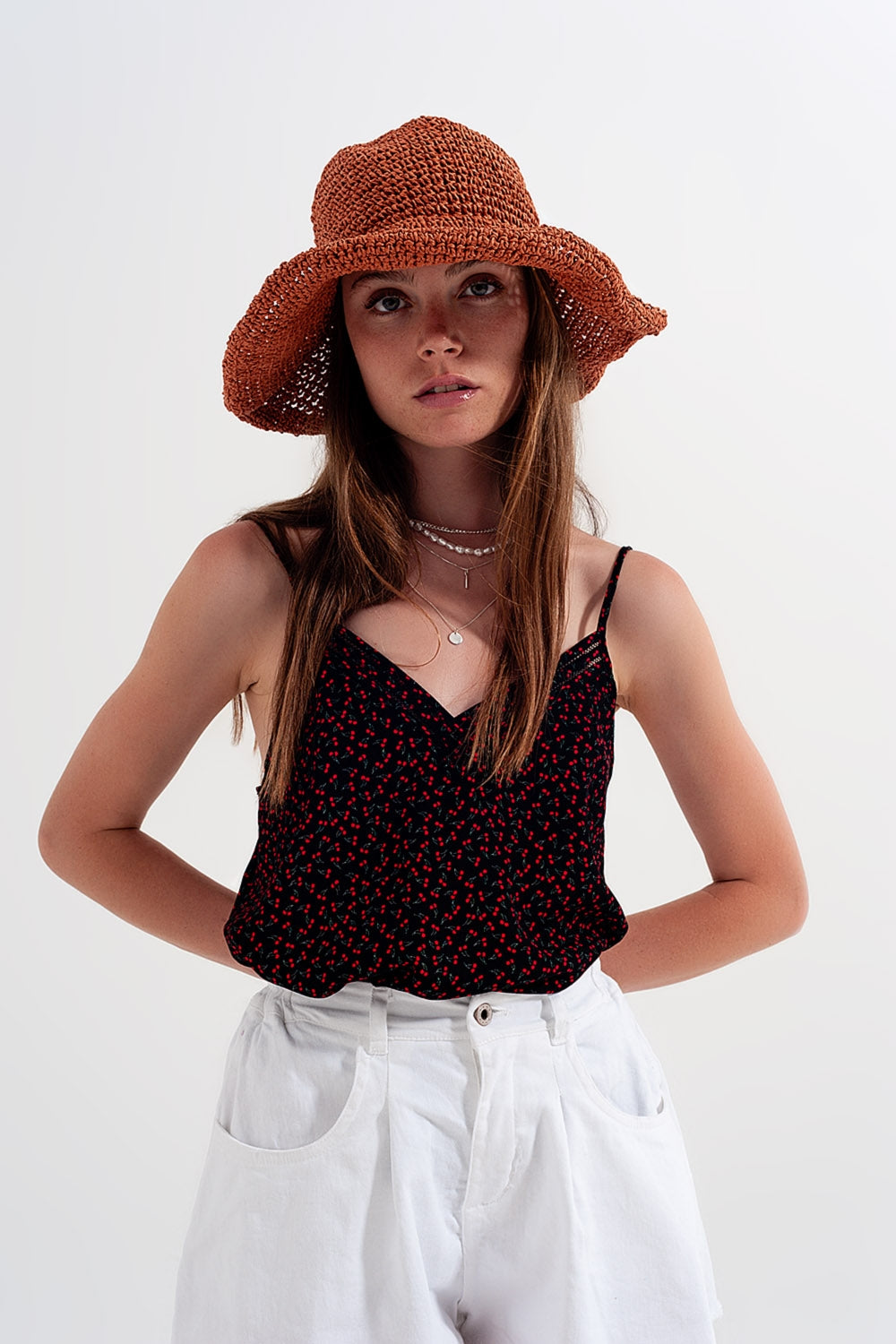 Q2 Tampo com impressão de cereja em preto