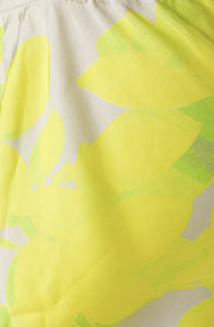 Top sem alças amarelo limão com desenho impresso