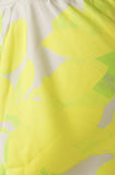 Top sem alças amarelo limão com desenho impresso