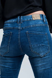 Vaqueiro skinny com listras ao lado