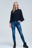 Vaqueiro skinny com listras ao lado