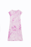 Vestido Camisa Midi Tie Dye Rosa