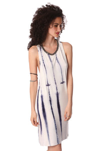 Q2 Vestido camisole efeito matizado azul