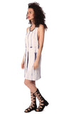 Vestido camisole efeito matizado azul